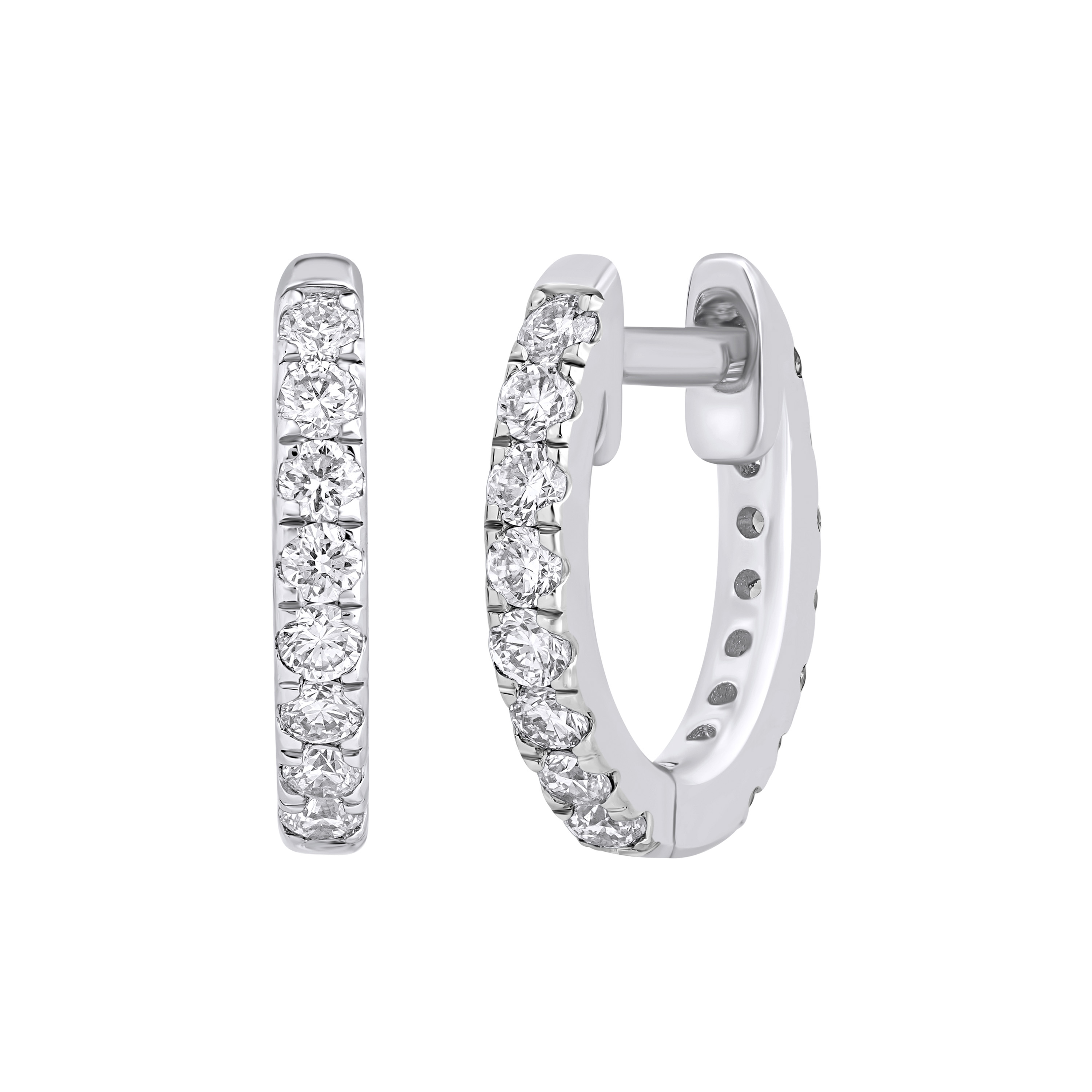 Изображение Серьги из белого золота с LAB бриллиантами