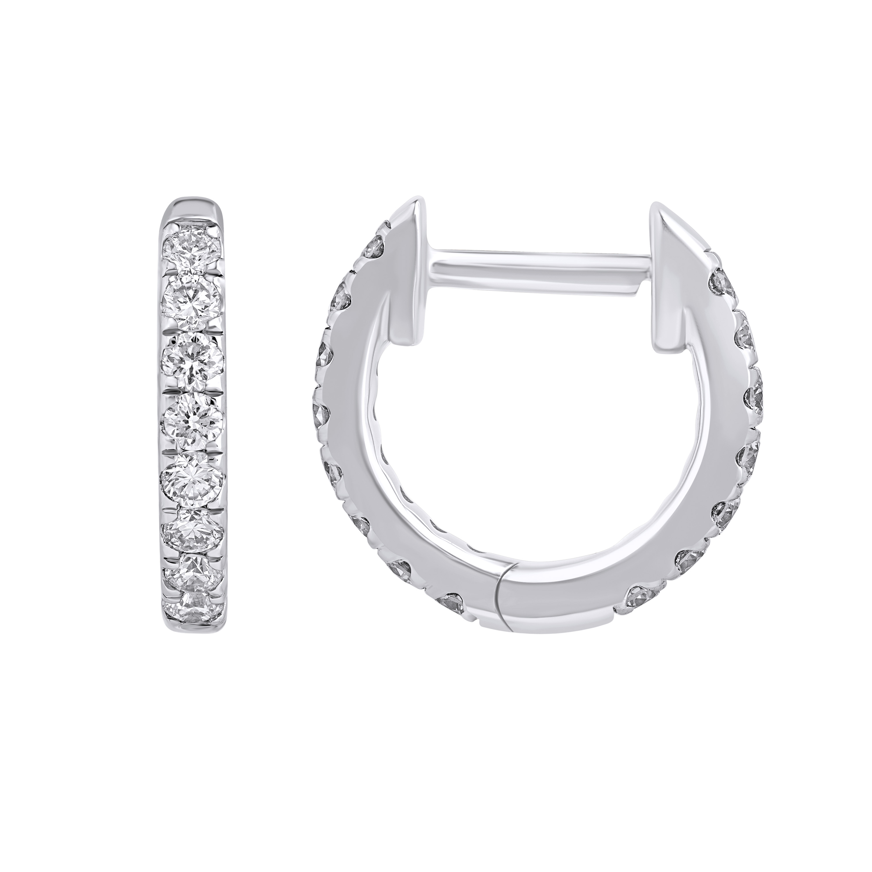 Изображение Серьги из белого золота с LAB бриллиантами