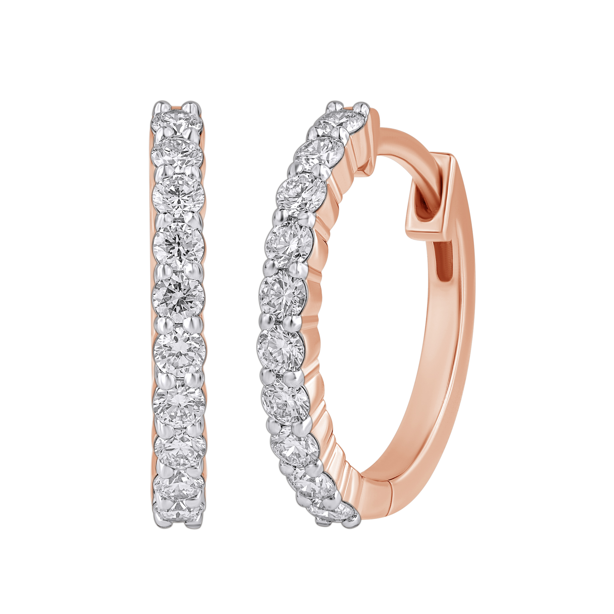 Изображение Золотые серьги с LAB бриллиантами