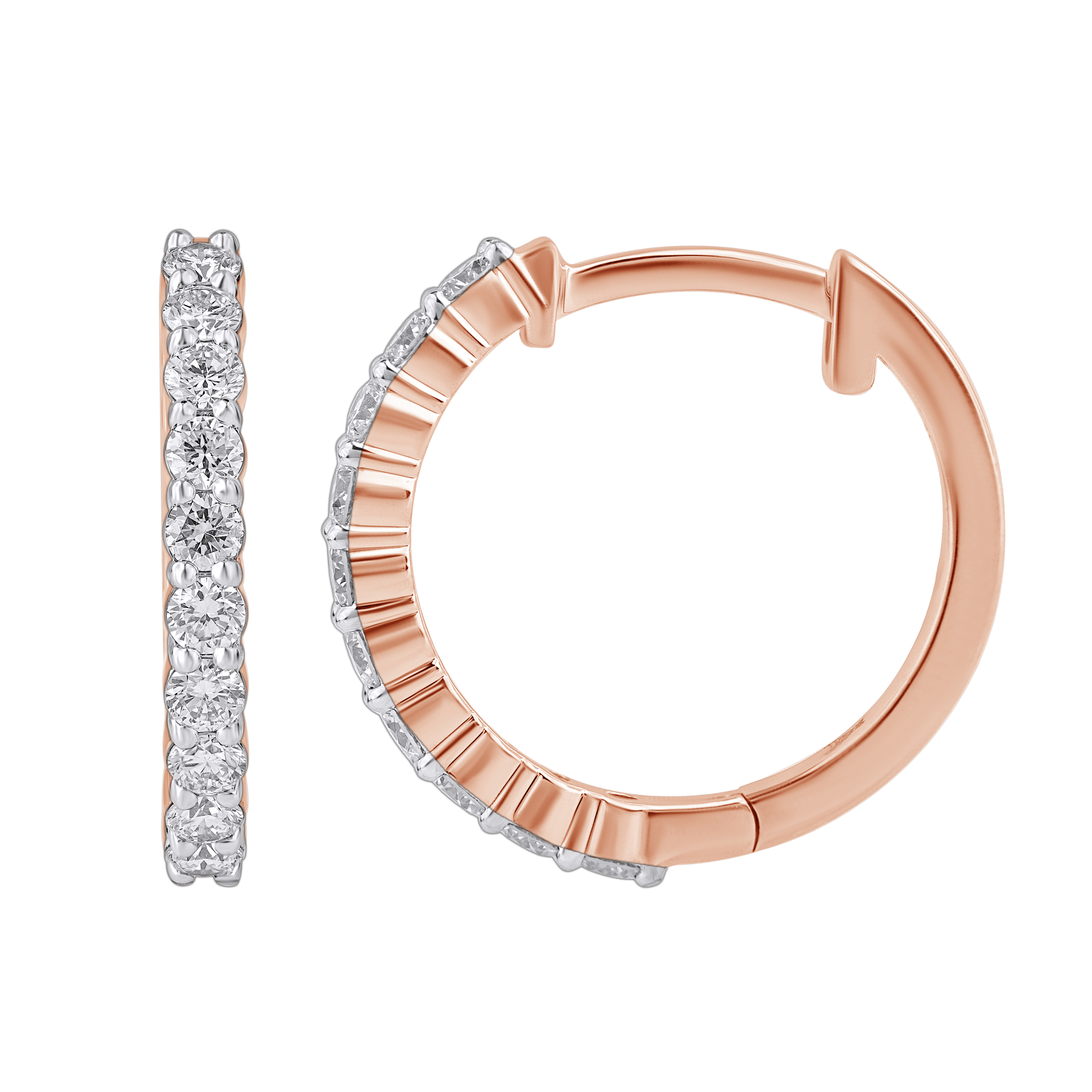 Изображение Золотые серьги с LAB бриллиантами