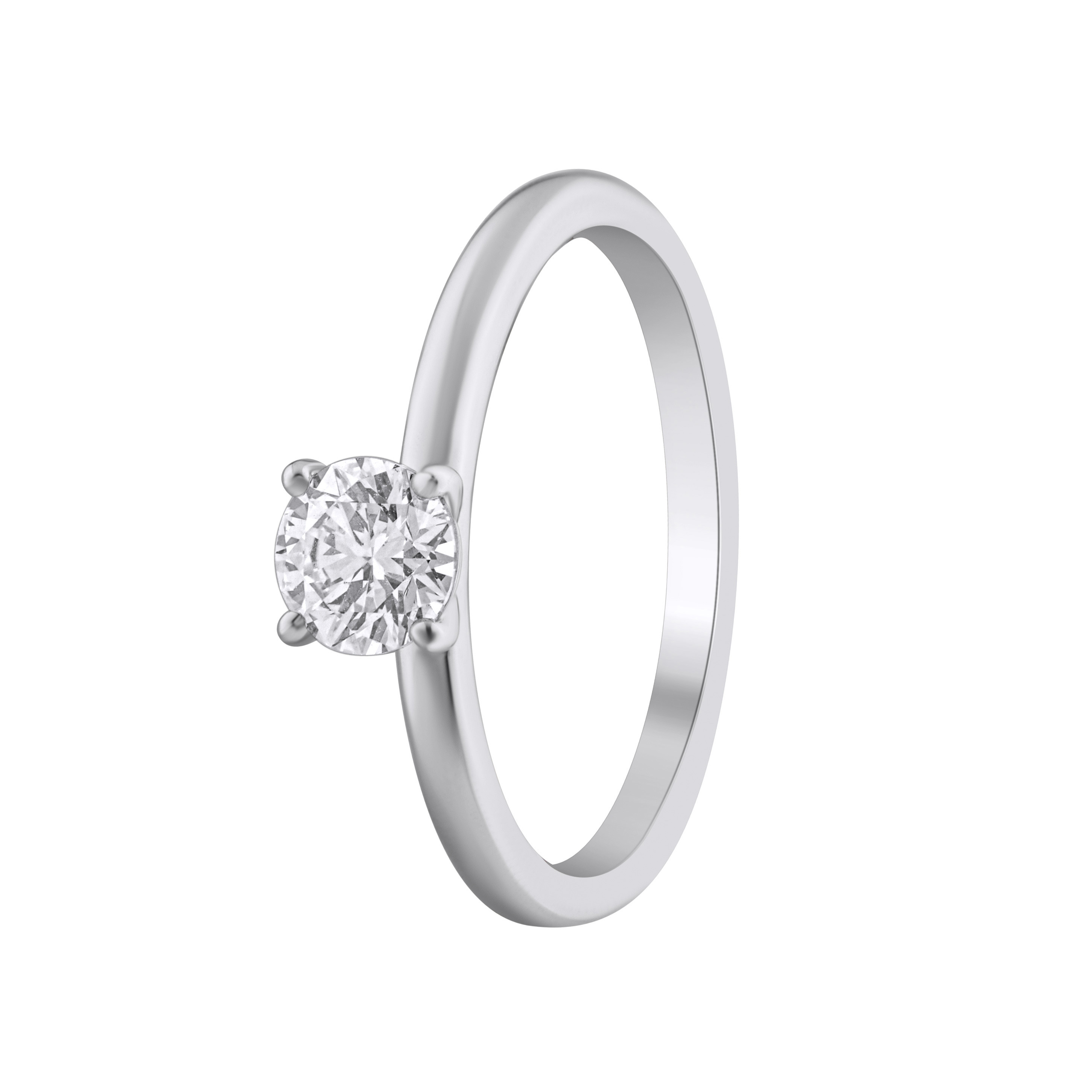 Paveikslėlis Balto aukso žiedas su briliantu