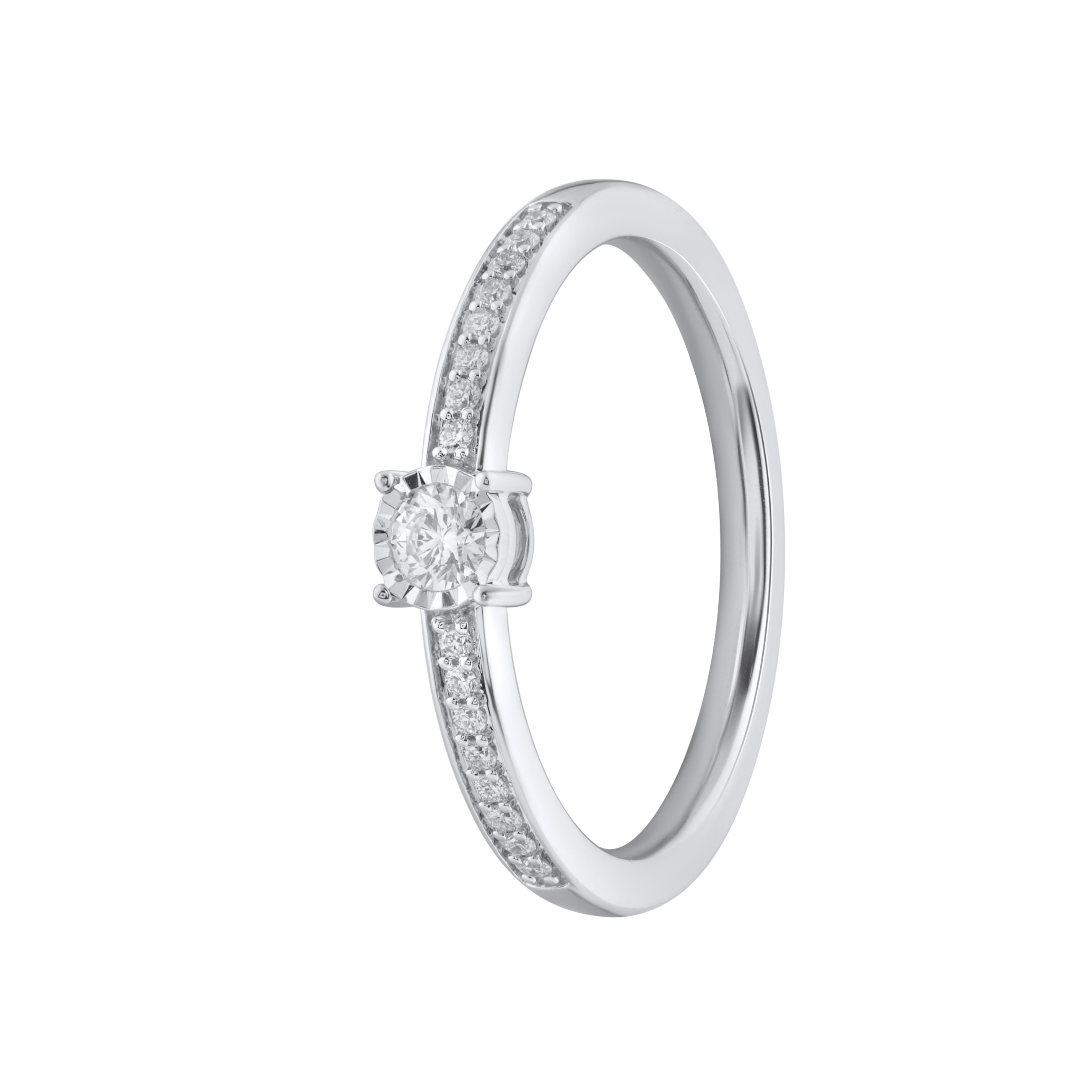 Paveikslėlis Balto aukso žiedas su briliantais