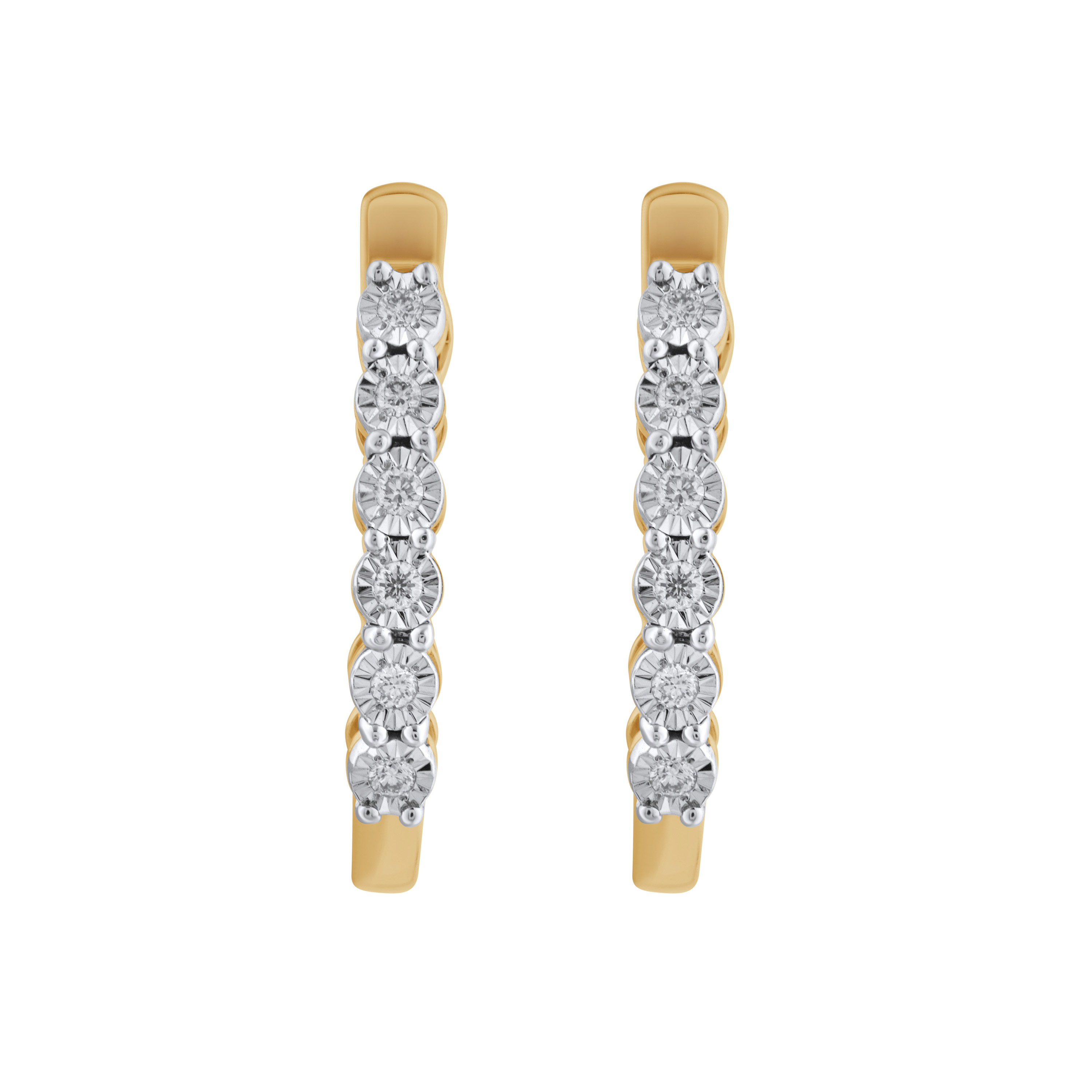 Paveikslėlis Geltono aukso auskarai su briliantais