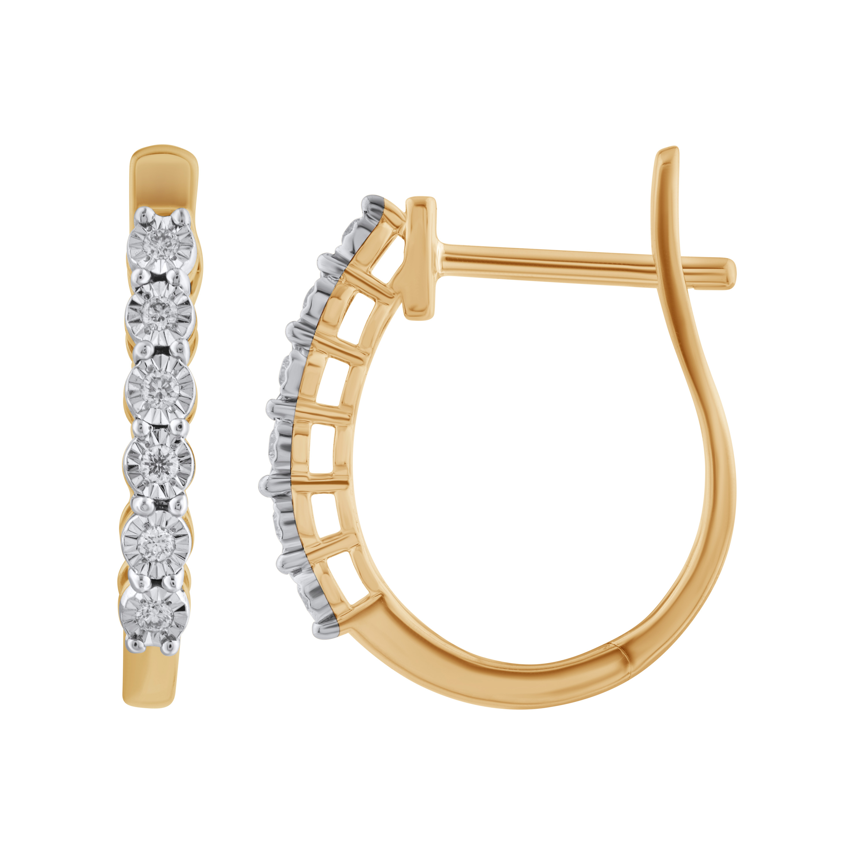 Paveikslėlis Geltono aukso auskarai su briliantais