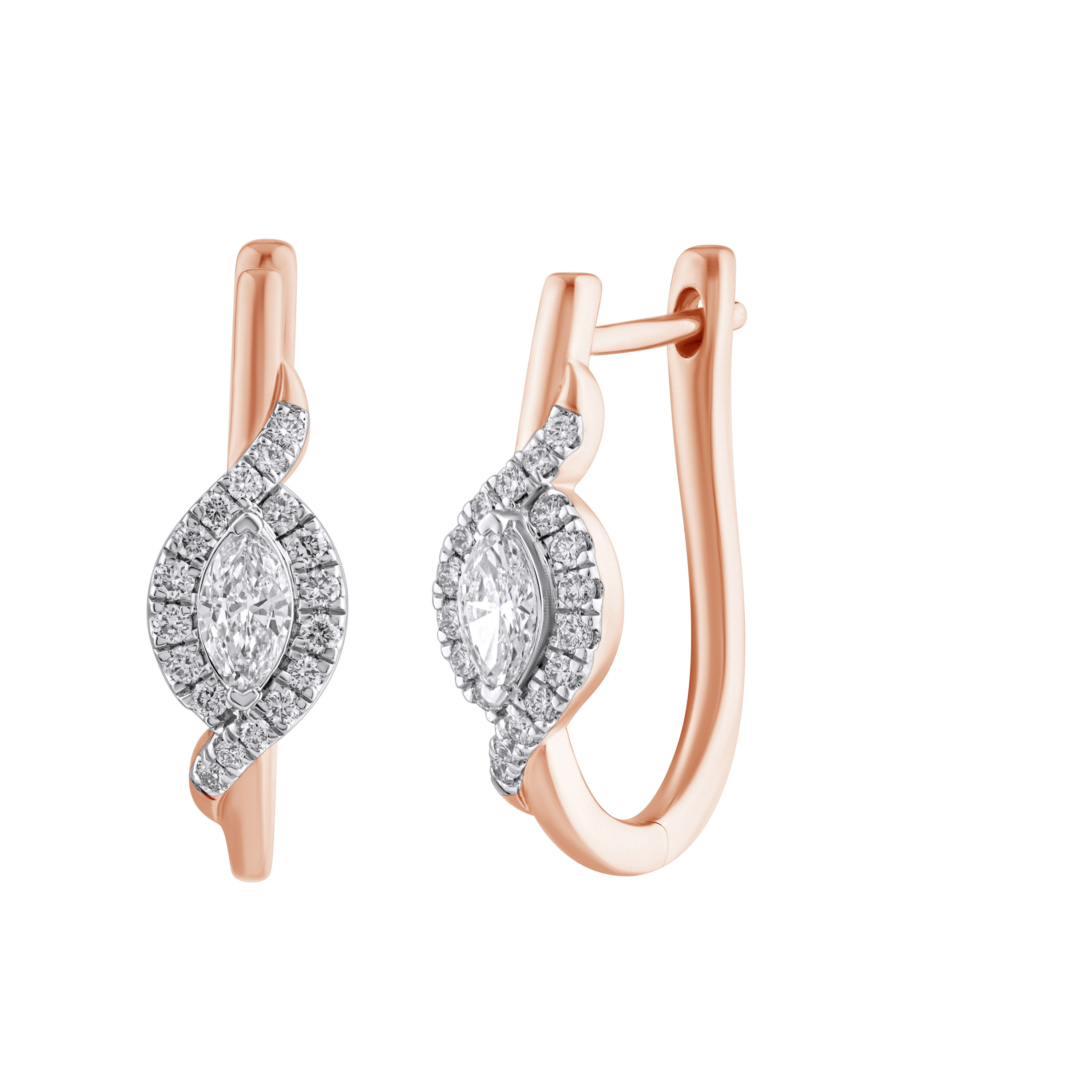 Paveikslėlis Auksiniai auskarai su briliantais