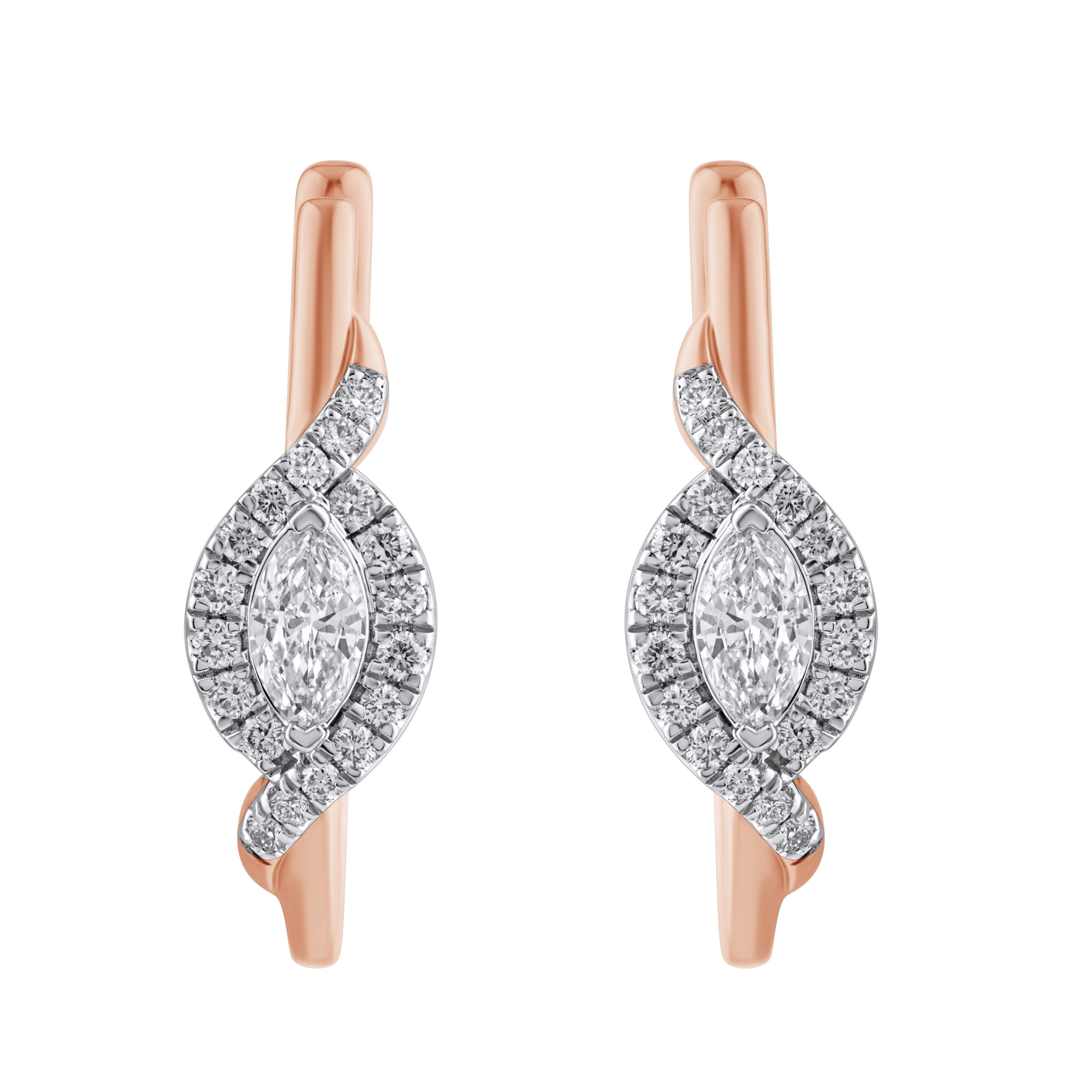 Paveikslėlis Auksiniai auskarai su briliantais