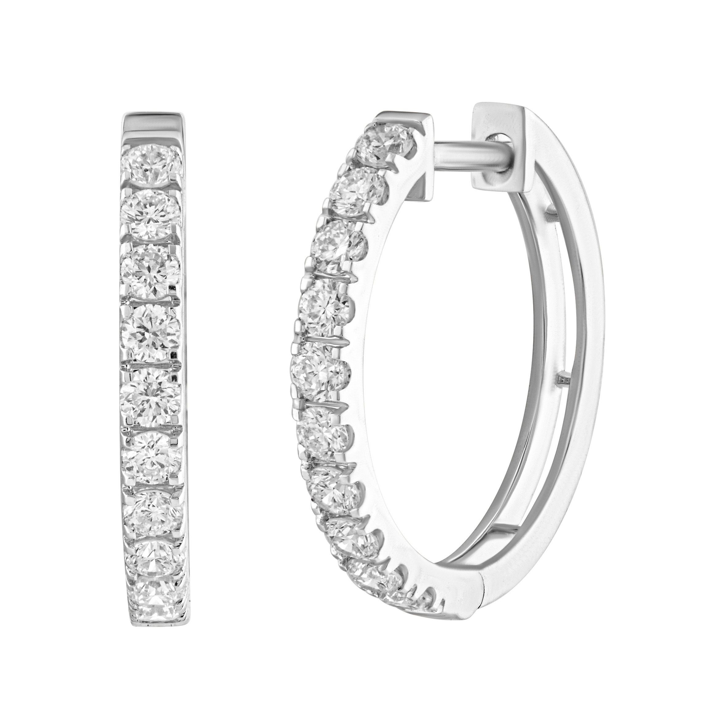 Изображение Серьги из белого золота с LAB бриллиантами