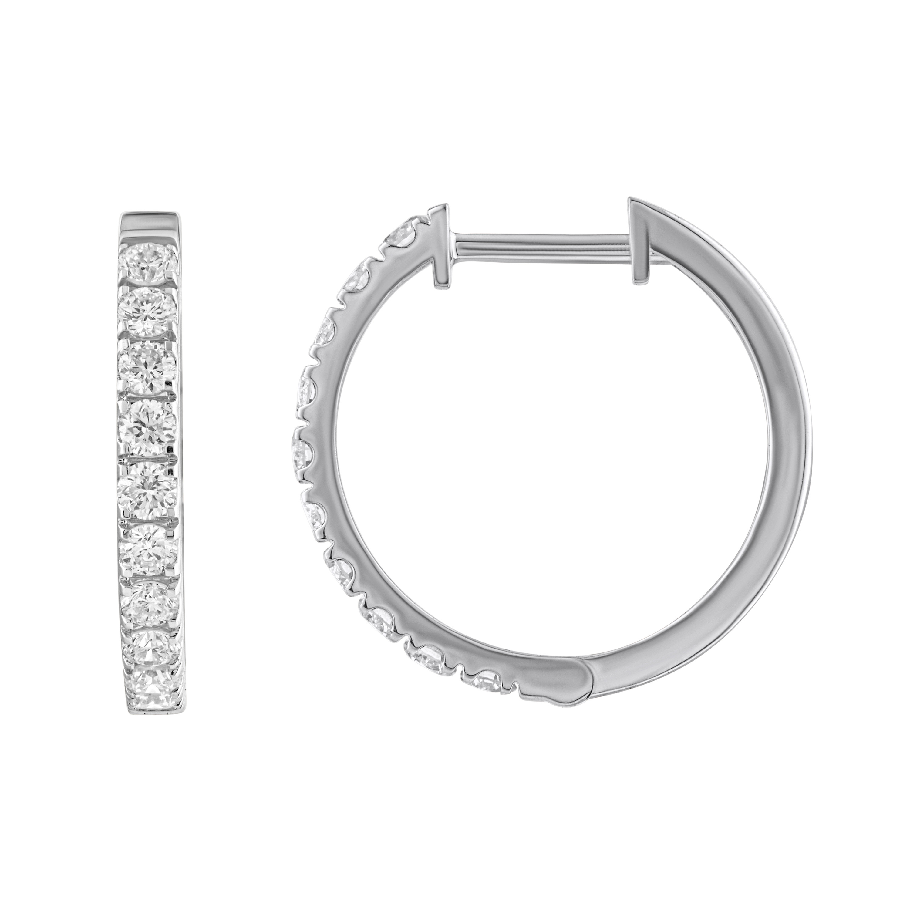 Изображение Серьги из белого золота с LAB бриллиантами