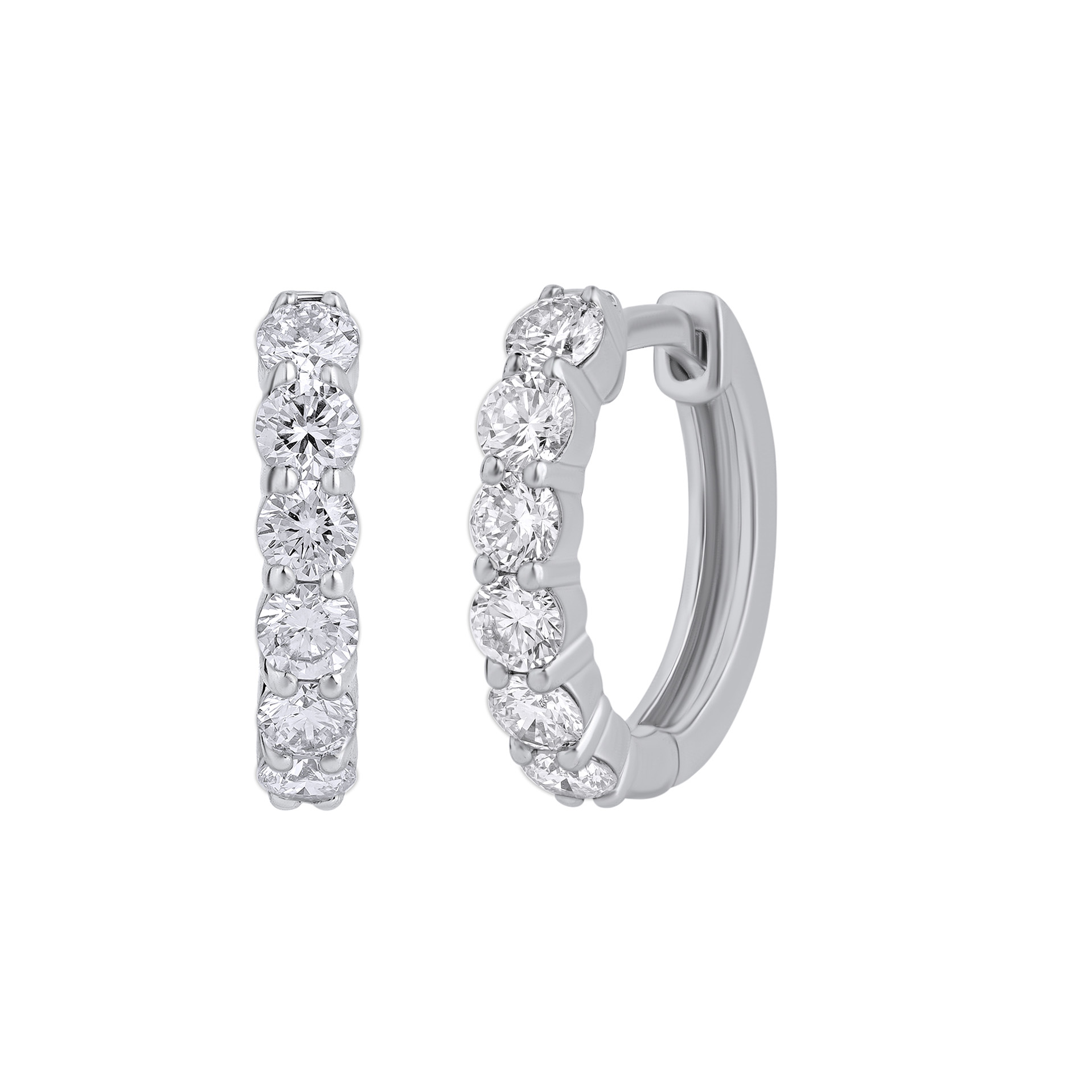 Изображение Серьги из белого золота с LAB бриллиантами