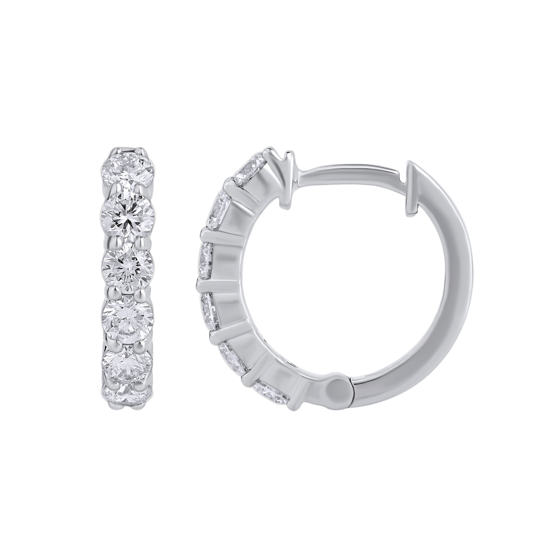 Изображение Серьги из белого золота с LAB бриллиантами