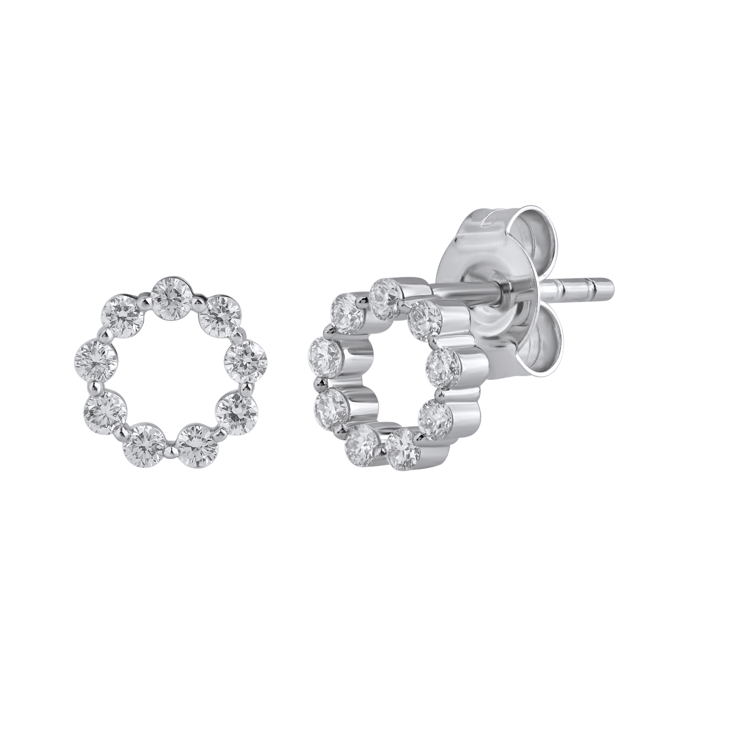 Paveikslėlis Balto aukso auskarai su LAB deimantais