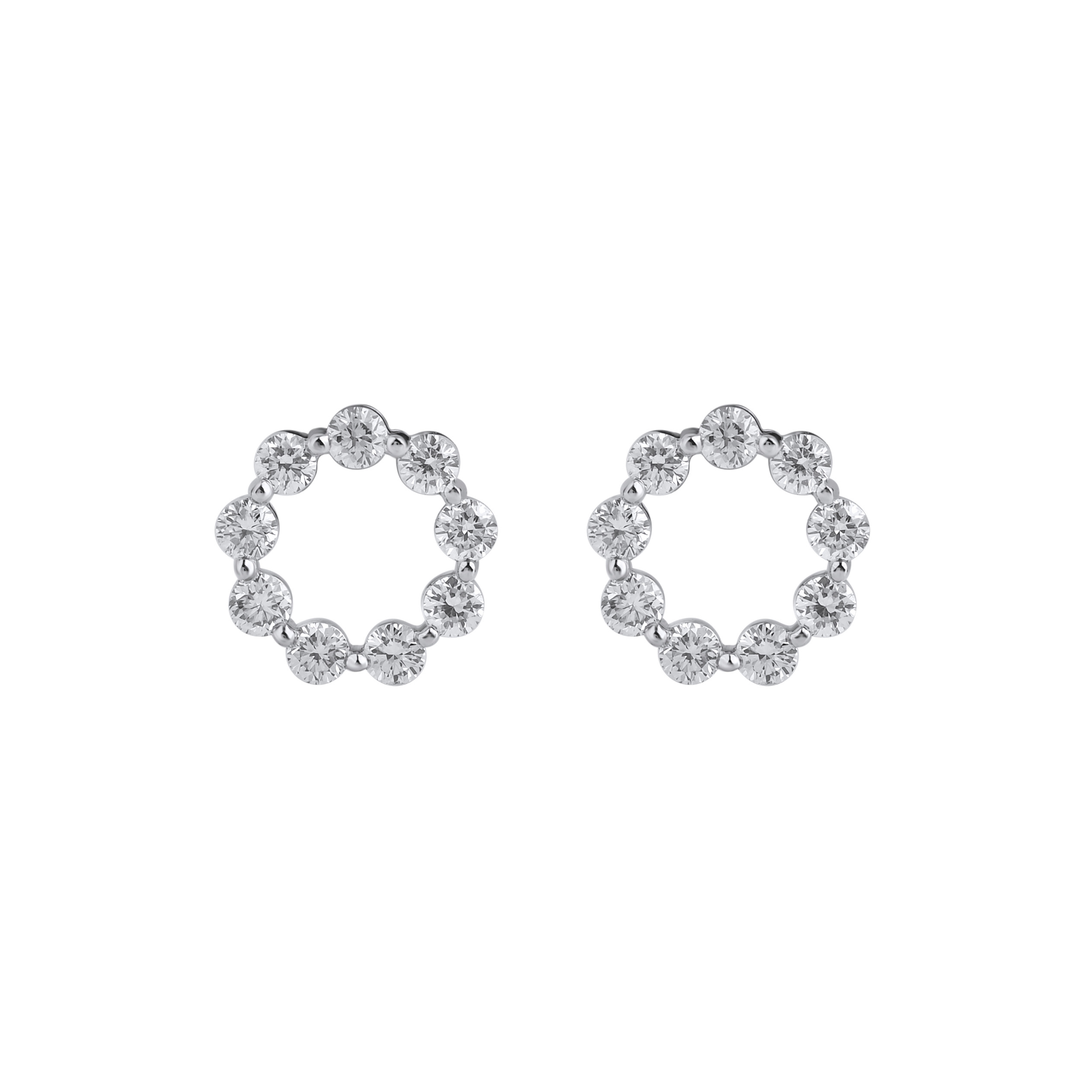 Paveikslėlis Balto aukso auskarai su LAB deimantais