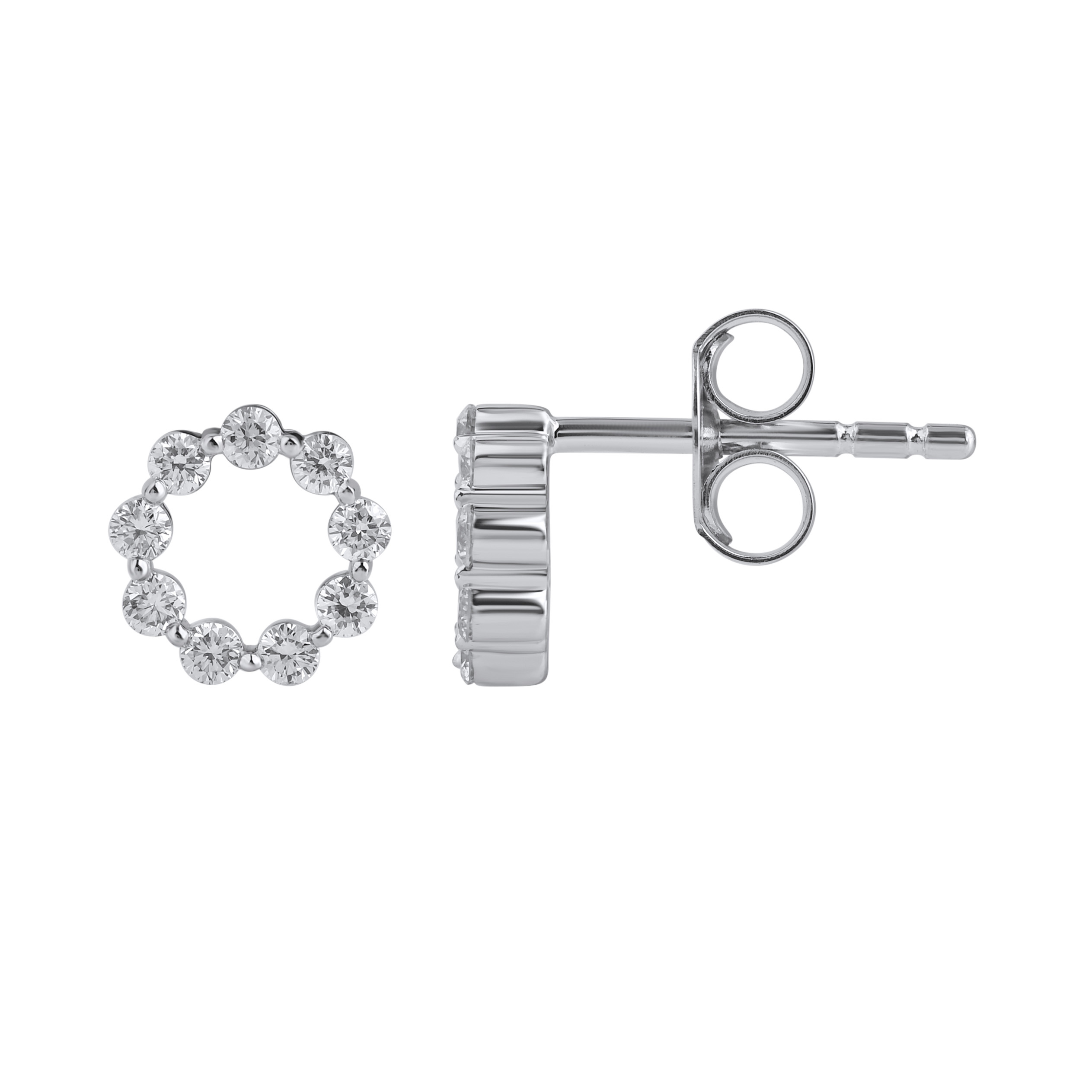 Paveikslėlis Balto aukso auskarai su LAB deimantais