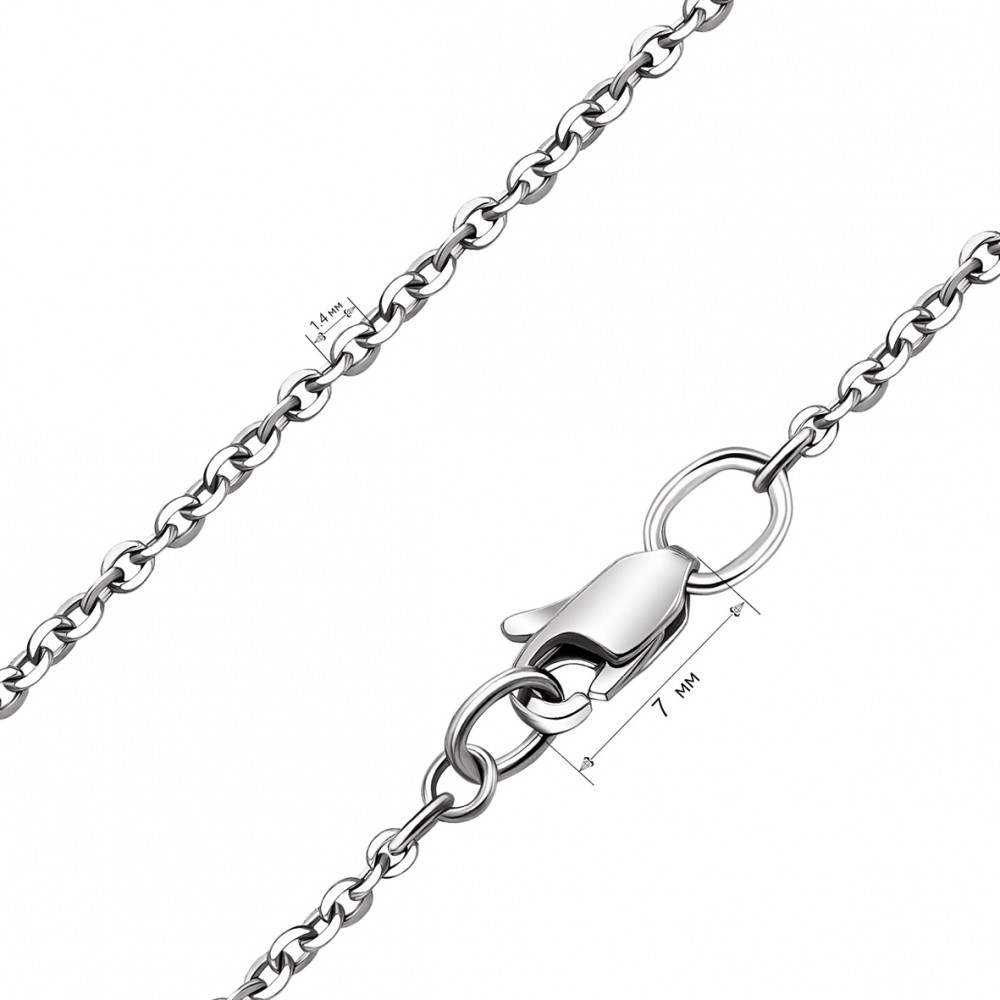 Изображение Цепочка из белого золота "Anchor"