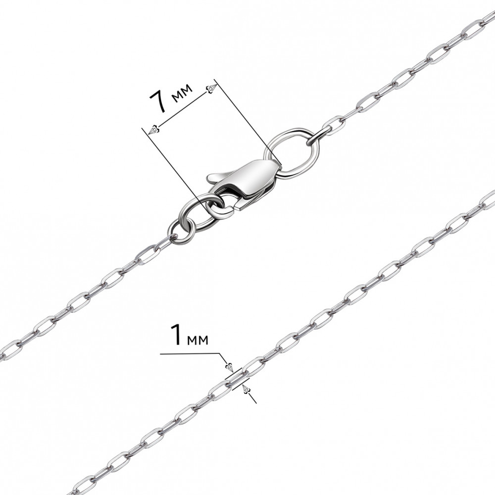 Изображение Цепочка из белого золота "Anchor"