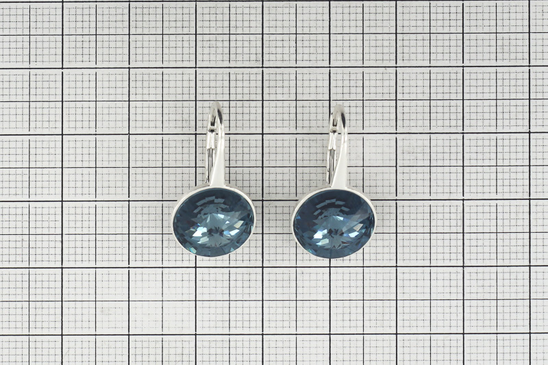 Paveikslėlis Sidabriniai auskarai su Swarovski kristalais