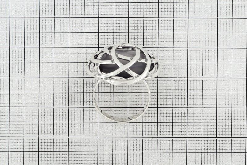 Изображение Серебряное кольцо с кошачим глазом