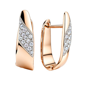 Paveikslėlis Auksiniai auskarai su cirkoniais