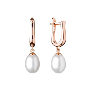 Paveikslėlis Paauksuoti sidabriniai auskarai su perlais