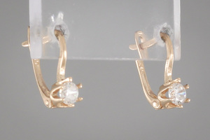 Paveikslėlis Auksiniai auskarai su cirkoniais