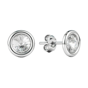 Изображение Серебряные серьги с кристаллами Swarovski