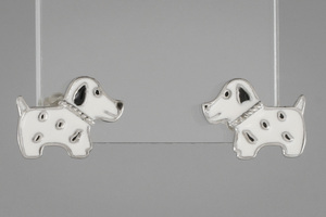 Paveikslėlis Sidabriniai auskarai su emaliu