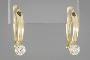 Изображение Серьги из желтого золота с цирконами