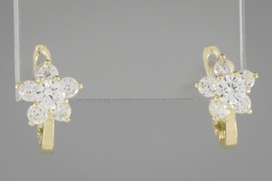 Изображение Серьги из желтого золота с цирконами