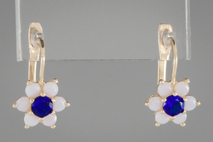 Изображение Золотые серьги с цирконами