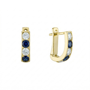 Изображение Серьги из желтого золота с цирконами