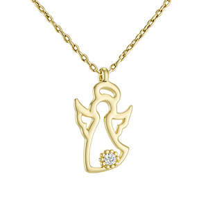 Изображение Цепочка из желтого золота с цирконом