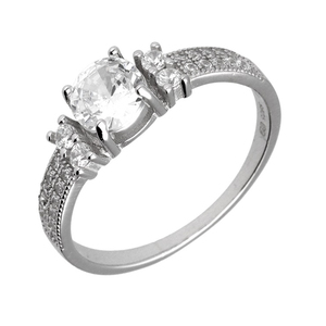 Paveikslėlis Sidabrinis žiedas su cirkoniais