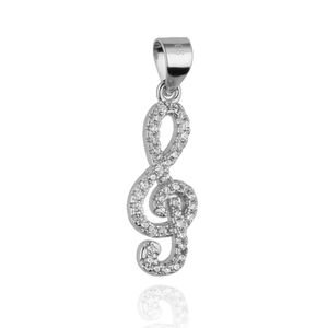 Изображение Серебряная подвеска с цирконами
