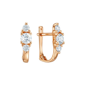 Paveikslėlis Auksiniai auskarai su cirkoniais