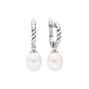 Изображение Серебряные серьги с жемчугом