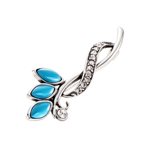 Paveikslėlis Sidabrinė sagė su turkiu ir cirkoniais