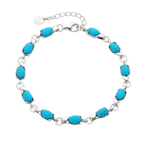 Paveikslėlis Sidabrinė apyrankė su turkiu