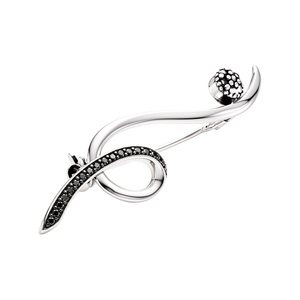 Paveikslėlis Sidabrinė sagė su cirkoniais