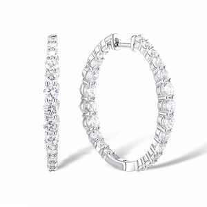 Изображение Серебряные серьги с цирконами