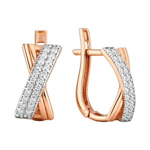 Paveikslėlis Auksiniai auskarai su cirkoniais