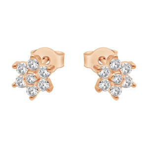 Изображение Золотые серьги с цирконами