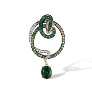 Paveikslėlis Paauksuotas sidabrinis pakabukas su cirkoniais