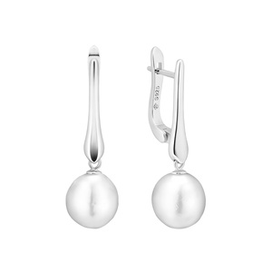 Изображение Серебряные серьги с жемчугом