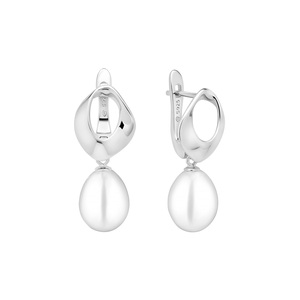 Изображение Серебряные серьги с жемчугом