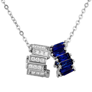 Изображение Серебряная цепочка с цирконами