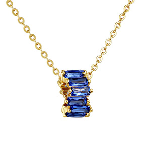 Изображение Цепочка из позолоченного серебра с цирконами