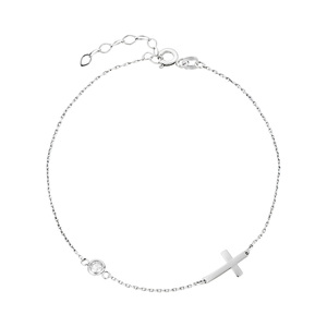 Paveikslėlis Balto aukso apyrankė su cirkoniu