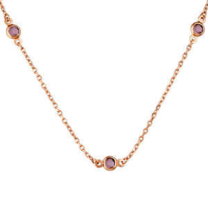 Изображение Золотая цепочка с аметистами