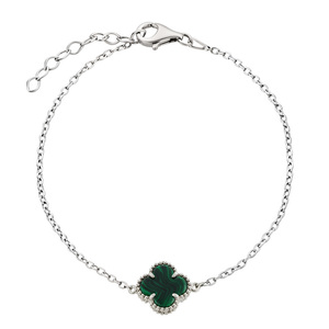 Paveikslėlis Sidabrinė apyrankė su malachitu