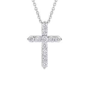 Изображение Цепочка из белого золота с LAB бриллиантами